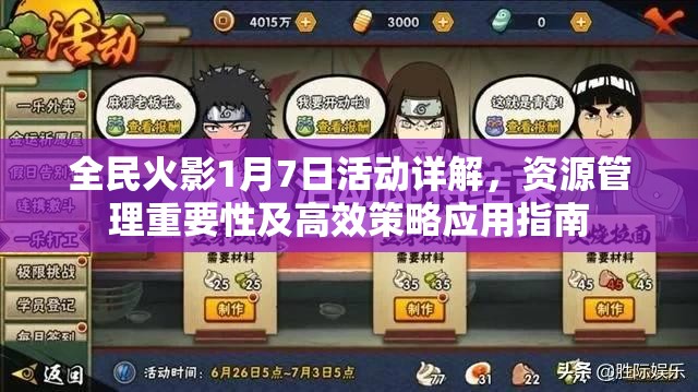 全民火影1月7日活动详解，资源管理重要性及高效策略应用指南