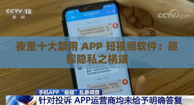 夜里十大禁用 APP 短视频软件：窥探隐私之祸端