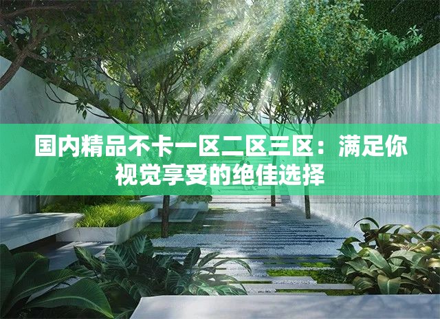 国内精品不卡一区二区三区：满足你视觉享受的绝佳选择