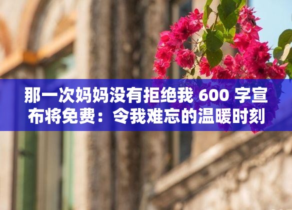 那一次妈妈没有拒绝我 600 字宣布将免费：令我难忘的温暖时刻