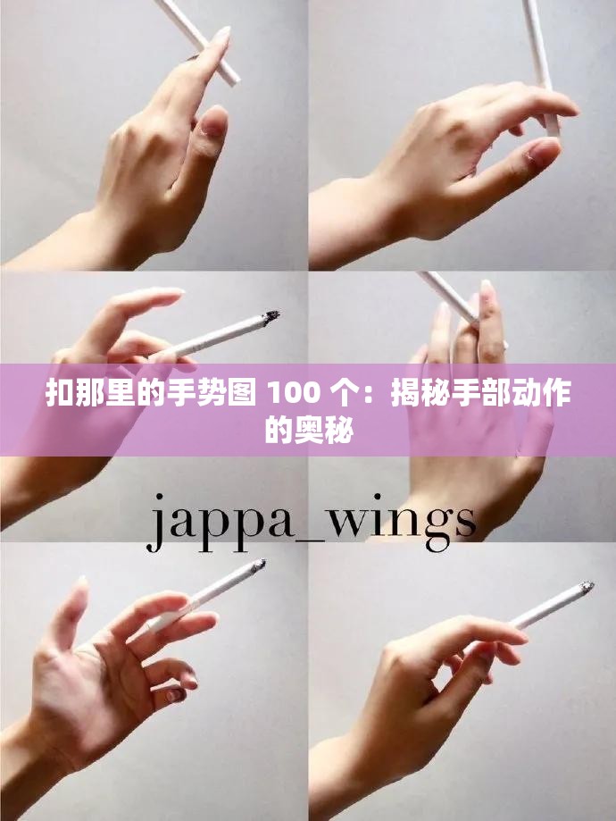 扣那里的手势图 100 个：揭秘手部动作的奥秘