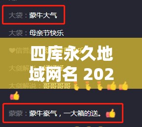 四库永久地域网名 2024 之独特魅力与精彩呈现
