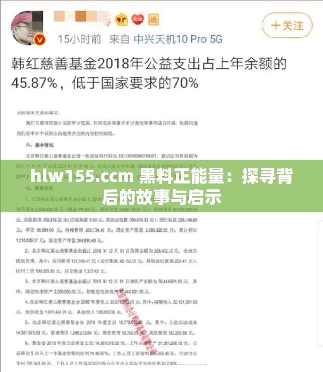 hlw155.ccm 黑料正能量：探寻背后的故事与启示