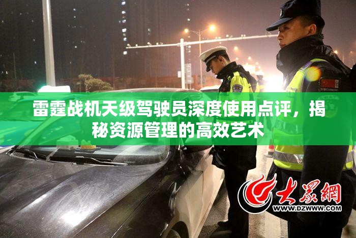 雷霆战机天级驾驶员深度使用点评，揭秘资源管理的高效艺术