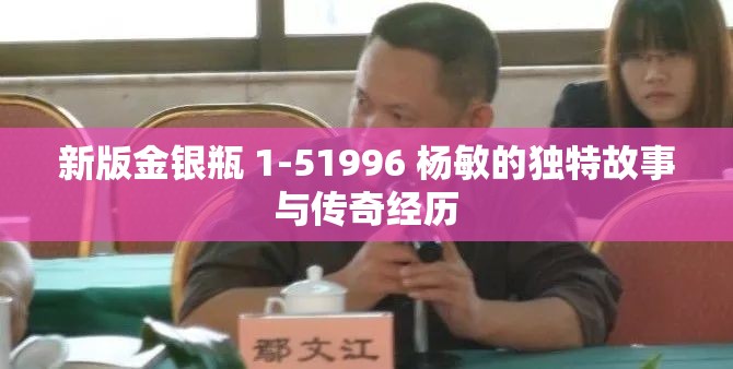 新版金银瓶 1-51996 杨敏的独特故事与传奇经历