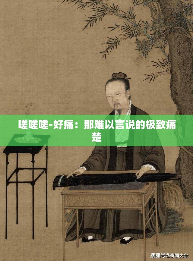 嗟嗟嗟-好痛：那难以言说的极致痛楚