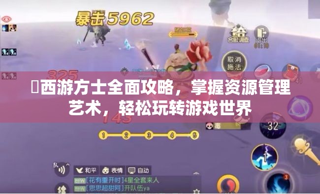 囧西游方士全面攻略，掌握资源管理艺术，轻松玩转游戏世界