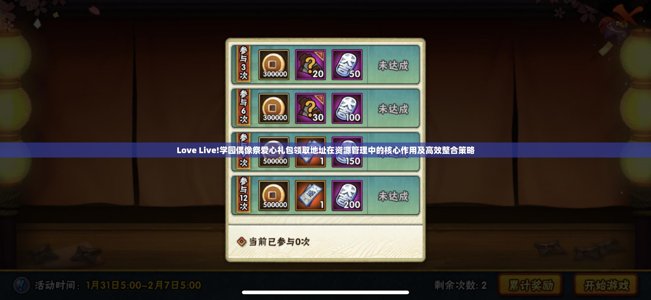 Love Live!学园偶像祭爱心礼包领取地址在资源管理中的核心作用及高效整合策略