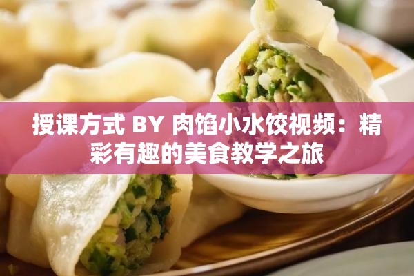 授课方式 BY 肉馅小水饺视频：精彩有趣的美食教学之旅