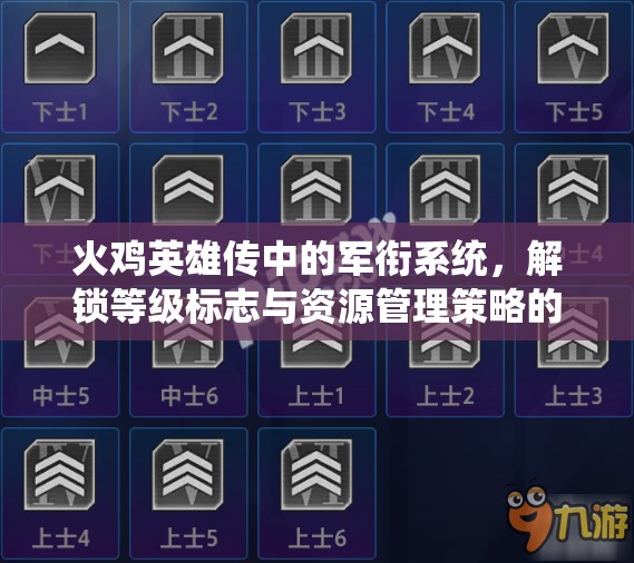 火鸡英雄传中的军衔系统，解锁等级标志与资源管理策略的艺术