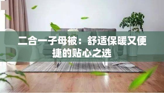 二合一子母被：舒适保暖又便捷的贴心之选