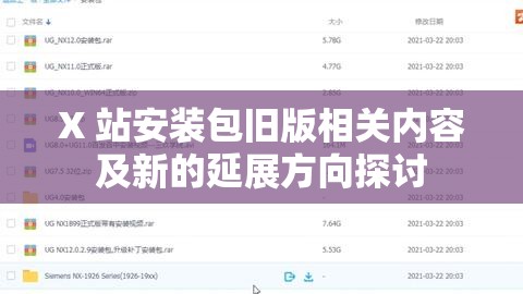 X 站安装包旧版相关内容及新的延展方向探讨