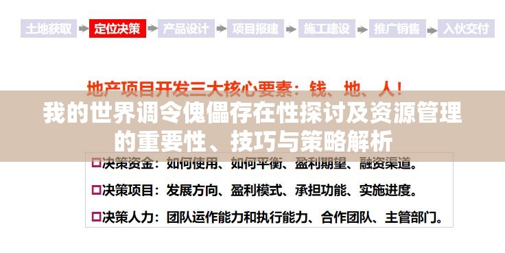 我的世界调令傀儡存在性探讨及资源管理的重要性、技巧与策略解析