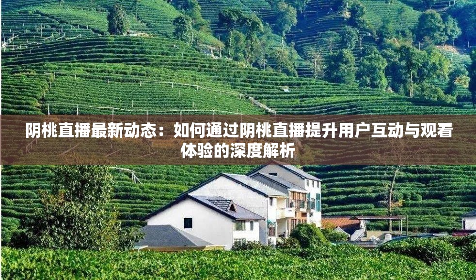 阴桃直播最新动态：如何通过阴桃直播提升用户互动与观看体验的深度解析