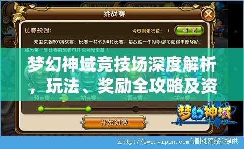 梦幻神域竞技场深度解析，玩法、奖励全攻略及资源管理艺术探讨