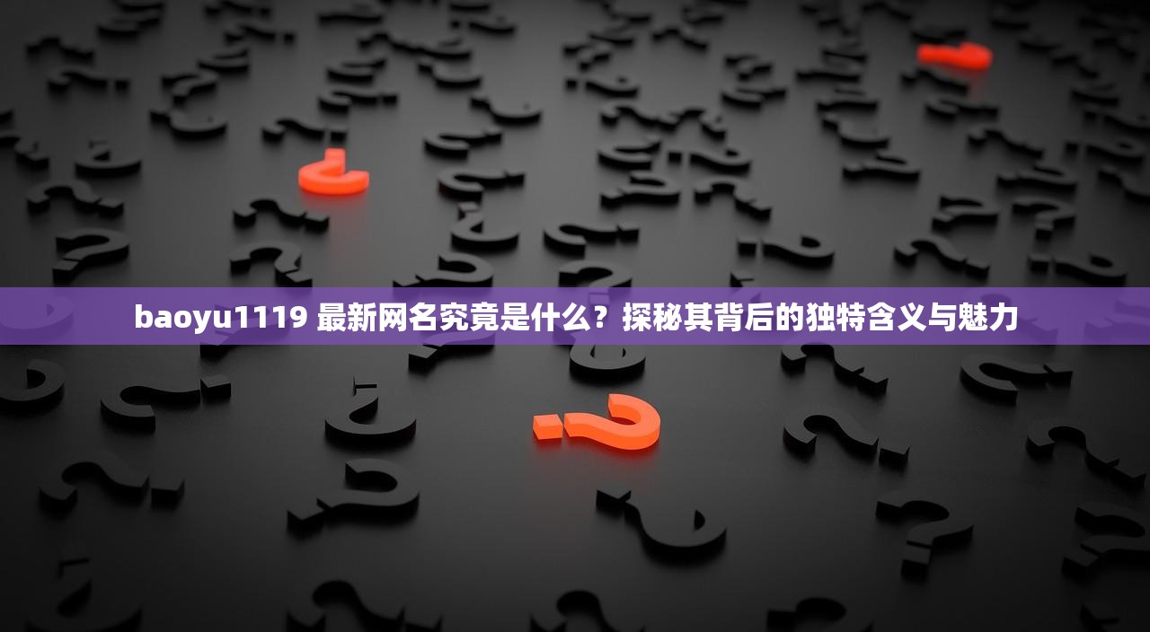 baoyu1119 最新网名究竟是什么？探秘其背后的独特含义与魅力