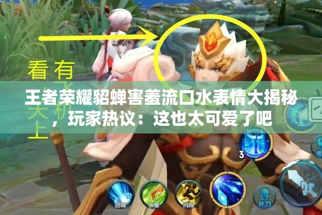 王者荣耀貂蝉害羞流口水表情大揭秘，玩家热议：这也太可爱了吧