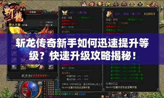斩龙传奇新手如何迅速提升等级？快速升级攻略揭秘！