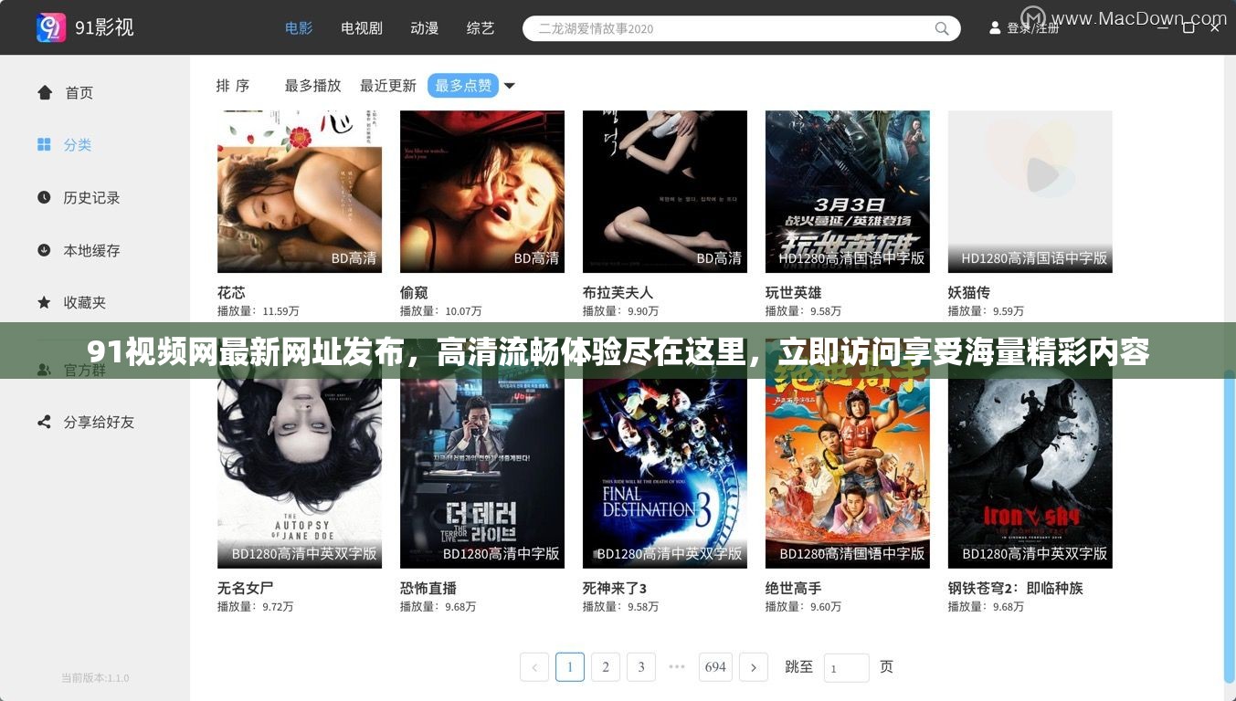 91视频网最新网址发布，高清流畅体验尽在这里，立即访问享受海量精彩内容