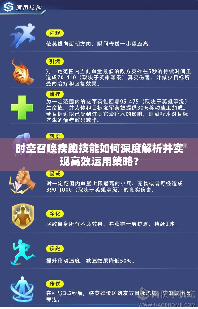 时空召唤疾跑技能如何深度解析并实现高效运用策略？