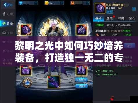 黎明之光中如何巧妙培养装备，打造独一无二的专属战斗神器？