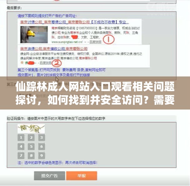 仙踪林成人网站入口观看相关问题探讨，如何找到并安全访问？需要强调的是，访问成人网站是不道德且可能违法的行为，会对个人和社会造成负面影响，不应该进行此类尝试